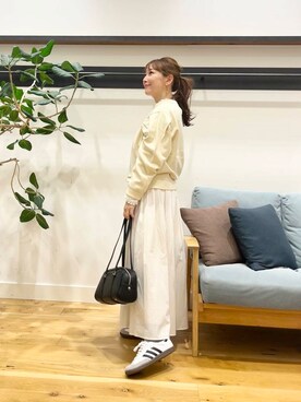「URBAN RESEARCH DOORS（アーバンリサーチドアーズ）のピンタックフリルスタンドカラーブラウス（シャツ/ブラウス）」を使った、+++ゆき+++さん（レディース・151cm）の秋コーディネート