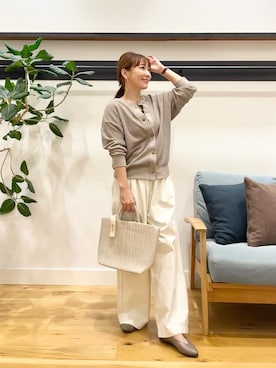「かぐれ（カグレ）のコットン2タックワイドパンツ（その他パンツ）」を使った、+++ゆき+++さん（レディース・151cm）の秋コーディネート