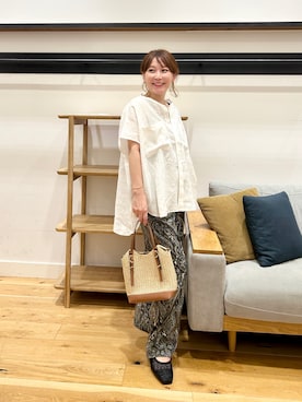 「RODE SKO（ロデスコ）のメッシュ2WAYバッグ（ショルダーバッグ、ブラック系）」を使った、+++ゆき+++さん（レディース・151cm）の夏コーディネート