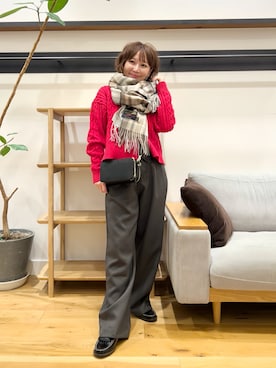 「アイテム（マフラー）」を使った、+++ゆき+++さん（レディース・151cm）の秋コーディネート