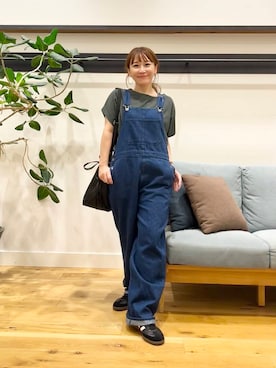 「アイテム（サロペット/オーバーオール、ブルー系）」を使った、+++ゆき+++さん（レディース・151cm）の夏コーディネート