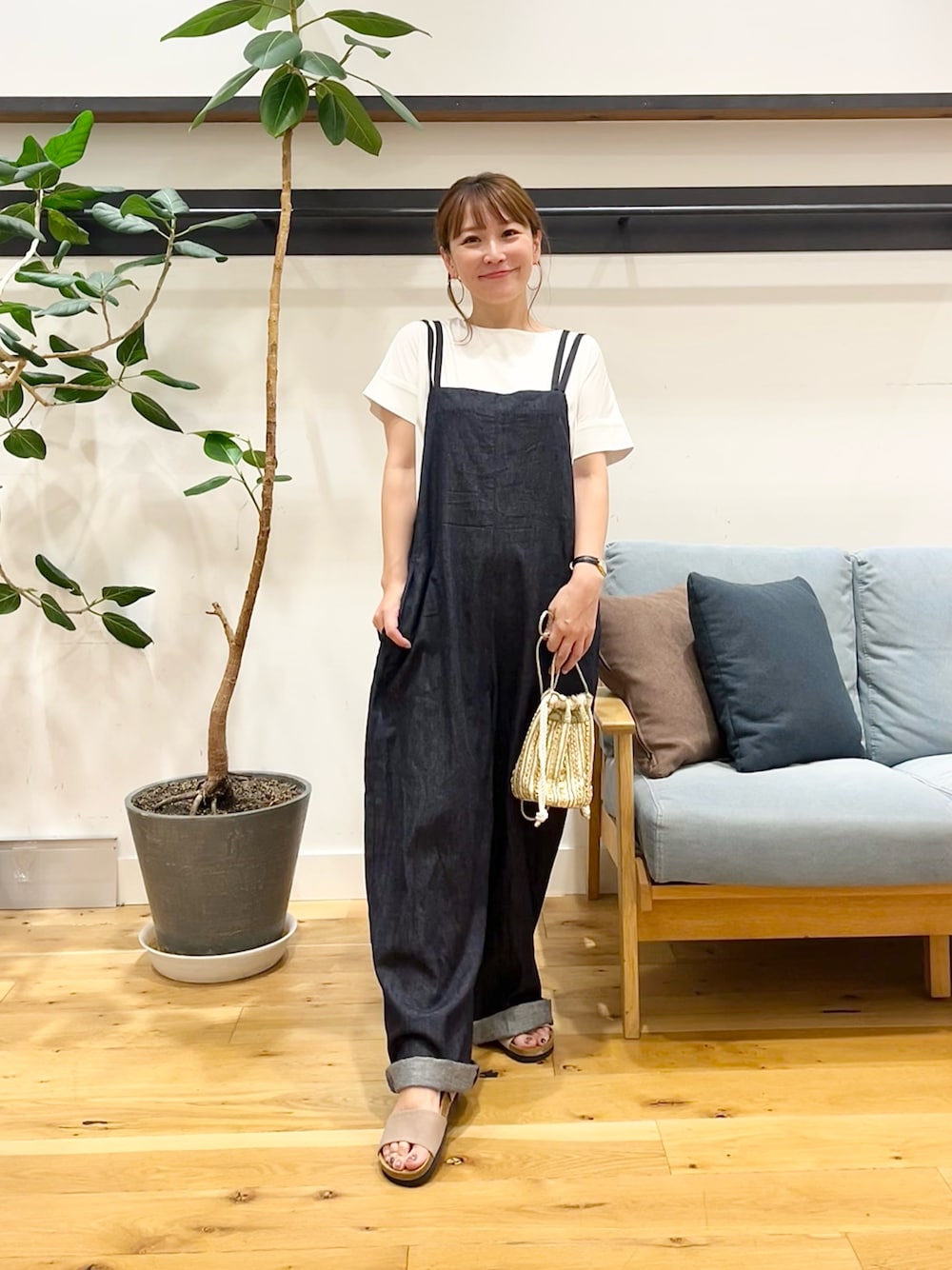 かぐれ デニムブルー サロペット かぐれ サロペット オーバーオール