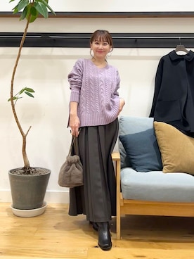 「アイテム（ステンカラーコート）」を使った、+++ゆき+++さん（レディース・151cm）の秋コーディネート