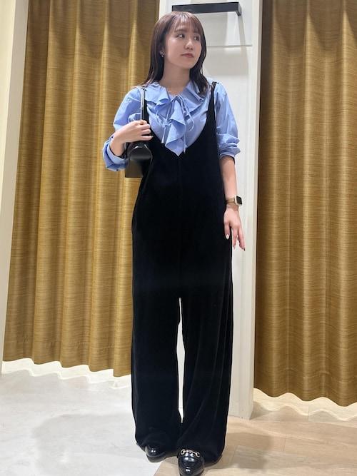 ROKU つなぎ　オールインワン　ロンパース　ブラウン 6（ロク）の「＜6(ROKU)＞BUSTIER ALL IN ONE/オールインワン