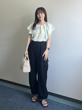 「アイテム（ボストンバッグ）」を使った、harukaさん（レディース・155cm・20代）の夏コーディネート