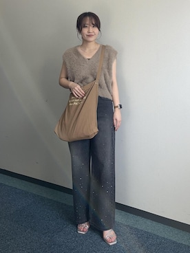「アイテム（ベスト）」を使った、harukaさん（レディース・155cm）の夏コーディネート