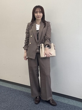 「ROPE' PICNIC（ロペピクニック）のアイテム（その他パンツ）」を使った、harukaさん（レディース・155cm）の秋コーディネート