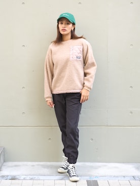 「Eddie Bauer（エディーバウアー）のアイテム（ブルゾン）」を使った、eddiebauerofficialさん（レディース・159cm）の冬コーディネート