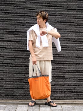 「Eddie Bauer（エディーバウアー）のアイテム（バッグ）」を使った、eddiebauerofficialさん（メンズ・171cm）の夏コーディネート