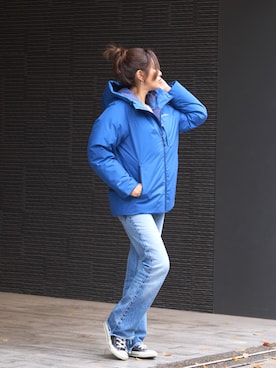 「Eddie Bauer（エディーバウアー）のアイテム（ジャケット/アウター）」を使った、eddiebauerofficialさん（レディース・159cm）の冬コーディネート
