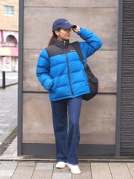「Eddie Bauer（エディーバウアー）のアイテム（帽子）」を使った、eddiebauerofficialさん（レディース・159cm）の冬コーディネート