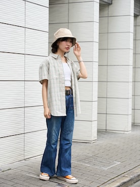 「Eddie Bauer（エディーバウアー）のアイテム（帽子）」を使った、eddiebauerofficialさん（レディース・152cm）の夏コーディネート