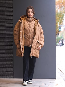 「Eddie Bauer（エディーバウアー）のアイテム（ジャケット/アウター）」を使った、eddiebauerofficialさん（レディース・159cm）の冬コーディネート