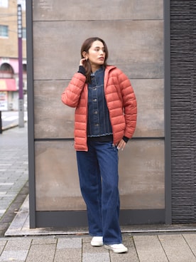 「Eddie Bauer（エディーバウアー）のアイテム（ジャケット/アウター）」を使った、eddiebauerofficialさん（レディース・159cm）の冬コーディネート