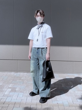 「アイテム（ハンドバッグ）」を使った、なりちゃんさん（メンズ・180cm）の夏コーディネート