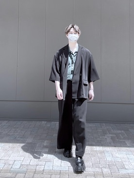 「remer（リメール）のアイテム（ジャケット/アウター）」を使った、なりちゃんさん（メンズ・180cm）の夏コーディネート