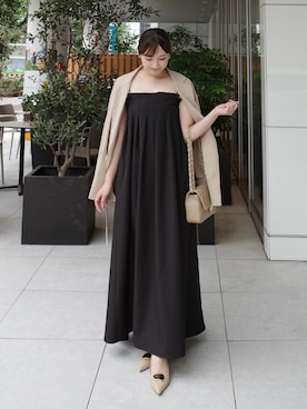 「Noble（ノーブル）のアイテム」を使った、𝘺𝘶𝘪｜きれいめフェミニンさん（レディース・157cm）の秋コーディネート