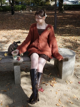 「earth music&ecology（アースミュージックアンドエコロジー）のアイテム」を使った、yuiさん（レディース・157cm）の秋コーディネート