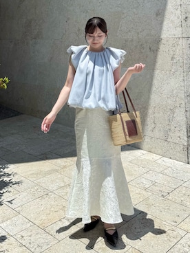 𝘺𝘶𝘪|きれいめフェミニンさん(レディース・157cm)の夏コーディネート