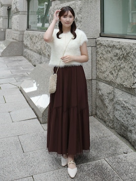 𝘺𝘶𝘪|きれいめフェミニンさん(レディース・157cm)の秋コーディネート