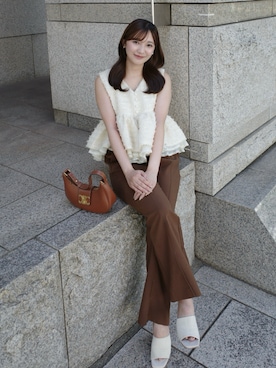 𝘺𝘶𝘪|きれいめフェミニンさん(レディース・157cm)の夏コーディネート