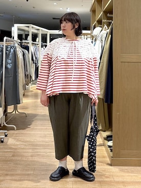 「studio CLIP（スタディオクリップ）のアイテム（付け襟）」を使った、ももこ*.。さん（レディース・158cm）の春コーディネート