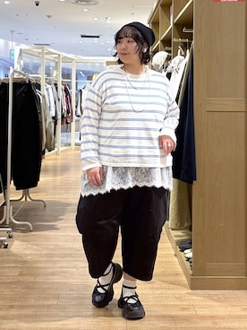 「studio CLIP（スタディオクリップ）のアイテム（パンツ）」を使った、ももこ*.。さん（レディース・158cm）の春コーディネート