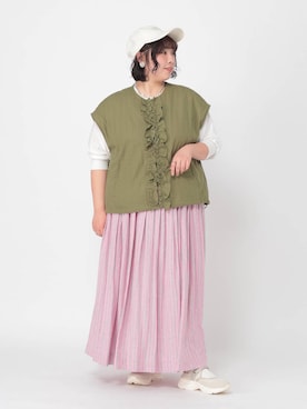 「studio CLIP（スタディオクリップ）のアイテム（帽子）」を使った、ももこ*.。さん（レディース・158cm）の春コーディネート