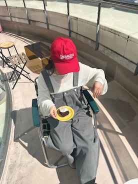「FOREVER 21」｜「アイテム（オールインワン・サロペット）」を使った、tomoka さん（レディース・153cm）の春コーディネート