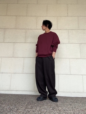「アイテム（スウェットパンツ）」を使った、llryollさん（メンズ・175cm）の秋コーディネート