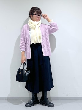 「アイテム（マフラー）」を使った、shirakiiさん（レディース・165cm・30代）の秋コーディネート