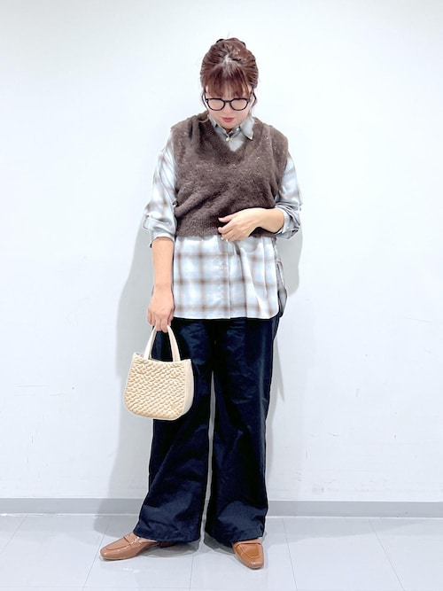 スナップ様さ専用　LOHENローヘン ニットベスト SHOO・LA・RUE｜【2点セット】メッシュニットベスト*ロゴTシャツ