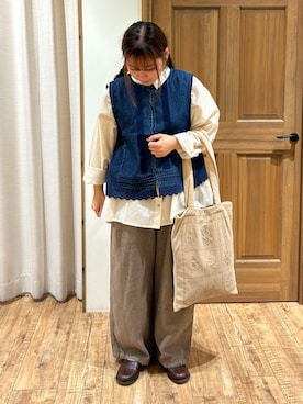 「アイテム（ドレスシューズ）」を使った、アミさん（レディース・152cm）の秋コーディネート