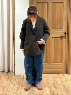 「Samansa Mos2（サマンサ モスモス）のアイテム（ジャケット/アウター）」を使った、アミさん（レディース・152cm）の秋コーディネート