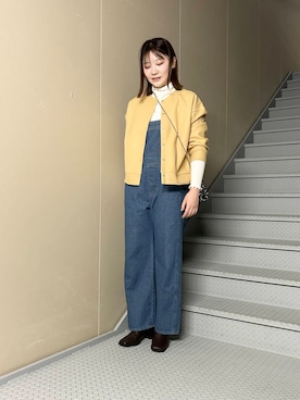 「URBAN RESEARCH Sonny Label（アーバンリサーチサニーレーベル）のストレッチメルトンカーディガン（カーディガン/ボレロ）」を使った、ヒトミさん（レディース・160cm）の秋コーディネート