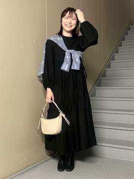 「SonnyLabel」｜「アイテム（ワンピース/ドレス）」を使った、ヒトミさん（レディース・160cm）の春コーディネート