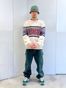 「XLARGE（エクストララージ）のアイテム（ハット）」を使った、Ayukiさん（メンズ・172cm）の冬コーディネート