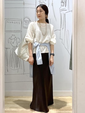 「ROPE' PICNIC（ロペピクニック）のアイテム（シャツ/ブラウス）」を使った、miyajiさん（レディース・157cm）の春コーディネート