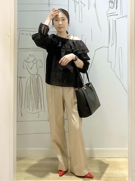 「ROPE' PICNIC（ロペピクニック）のアイテム」を使った、miyajiさん（レディース・157cm）の春コーディネート