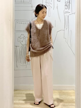 「アイテム（タンクトップ）」を使った、miyajiさん（レディース・157cm・30代）の夏コーディネート