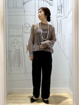 「モヘヤ」｜miyajiさん（レディース・157cm）の秋コーディネート