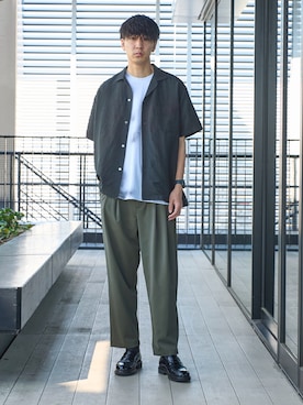 「soe（ソーイ）のアイテム」を使った、koushiさん（メンズ・178cm）の春コーディネート