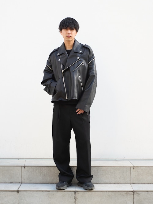 Facetasm 18ss デニムライダース　black POINT2倍】【FACETASM ファセッタズム】GALAXY DENIM RIDERS JACKET