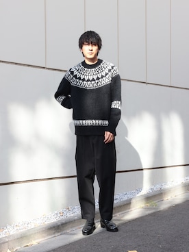 「ATTACHMENT（アタッチメント）のアイテム」を使った、koushiさん（メンズ・178cm）の冬コーディネート