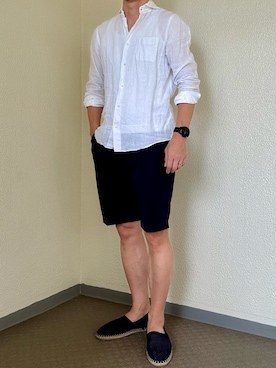 「green label relaxing（グリーンレーベルリラクシング）のアイテム」を使った、ゴンさん（メンズ・178cm）の夏コーディネート
