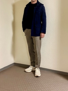 「アイテム（ナイロンジャケット）」を使った、ゴンさん（メンズ・178cm）の秋コーディネート