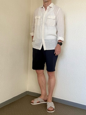 「COLE HAAN（コールハーン）のアイテム」を使った、ゴンさん（メンズ・178cm）の夏コーディネート