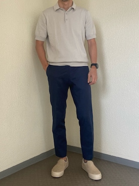 「ZARA（ザラ）のアイテム（スリッポン）」を使った、ゴンさん（メンズ・178cm）の夏コーディネート