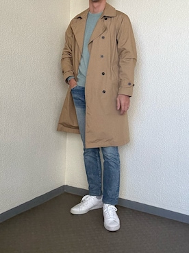 「アイテム（トレンチコート）」を使った、ゴンさん（メンズ・178cm）の秋コーディネート