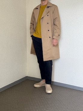 「アイテム（トレンチコート）」を使った、ゴンさん（メンズ・178cm）の秋コーディネート
